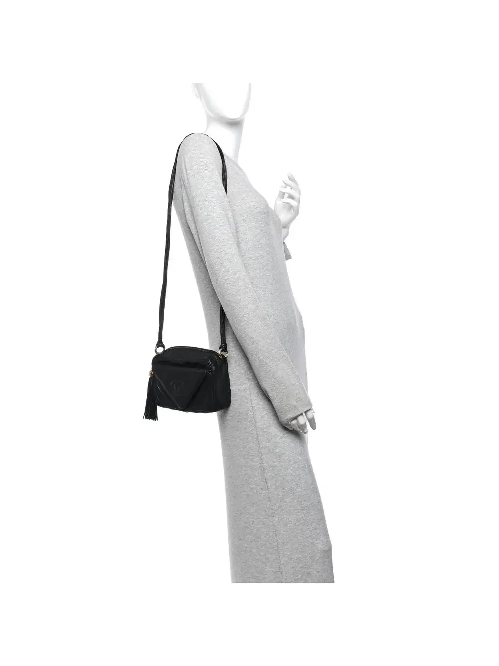 Chanel Lambskin Chevron Quilted Tassel #329404C14B